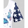 thumbnail image 3 of Camiseta Talla Extra Estampado Bandera Americana Curvo Mariposa Rosegal  Camisetas tallas grandes, 3 of 5
