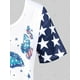 thumbnail image 3 of Camiseta Talla Extra Estampado Bandera Americana Curvo Mariposa Rosegal  Camisetas tallas grandes, 3 of 5