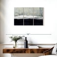 thumbnail image 3 of Elephant Stock White On Blue Wall Art - Horizontal Multi Panel Canvas - Living Room Wall Decor - Abstract Multi Panel - Black And Gray Decor By Taylor Hamilton - 33" x 20", 3 of 8