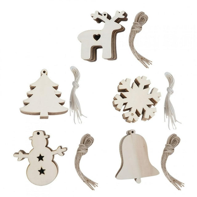 Innovador colgante de madera DIY, adornos colgantes, manualidades para la decoración del árbol de Navidad del hogar