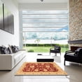 thumbnail image 7 of Ahgly Company Machine Washable Indoor Round Abstract Orange Area Rugs, 4' Round, 7 of 7