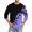 Purple, variant on ZCFZJW Mens Color Block Shirts Casual Tie Dye Summer Half Sleeve Round Neck Pullover Tops Big and Tall Regular Fit Soft Cotton Basic Workout T-Shirts Blue L