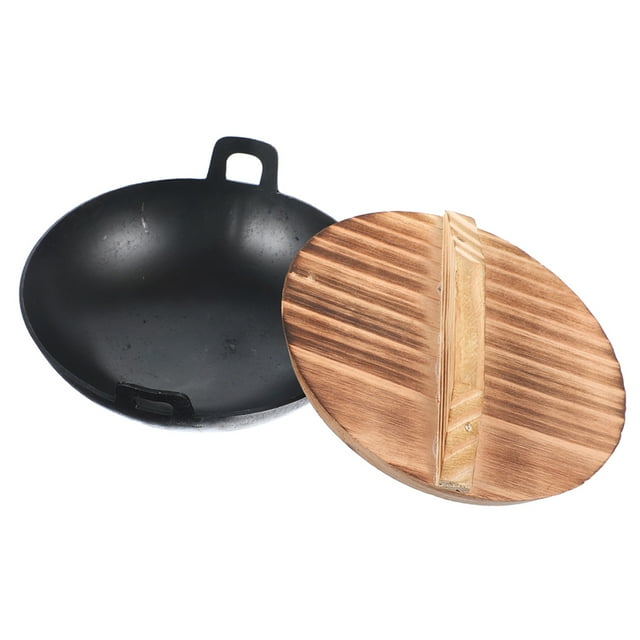 GOOHOCHY Play Kitchen Tool Mini Iron Wok With Lid Multi Iron Miniature Kitchen Utensils 1 Set
