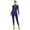 Navy Blue, variant on Doomiva Women's Rhinestone Gymnastics Leotard Unitard Full Body Figure Ice Skating Jumpsuit Bodysuit Black XL