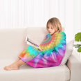 thumbnail image 4 of Colorful Tie Dye Mandala Pattern Blanket Hoodies for Kids 6-13YR Oversize Wearable Blanket Hoodies for Boys Girls Teens, 4 of 7