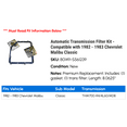 thumbnail image 2 of Automatic Transmission Filter Kit - Compatible with 1982 - 1983 Chevy Malibu Classic, 2 of 2
