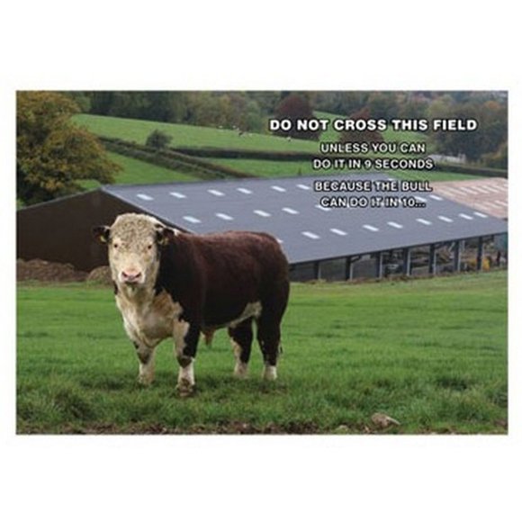 Kevin Milner Do Not Cross The Field Countryside Greetings Card