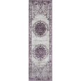 thumbnail image 1 of Unique Loom Tapis de Course Ton sur Ton Aberdeen 2' x 7' Violet/ivoire, 1 of 1
