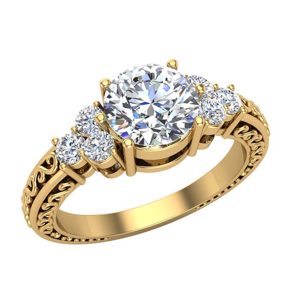 1.00 Carat Vintage Wedding Ring 14K Gold