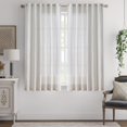 thumbnail image 2 of Cortinas Jinchan, mezcla de lino, 160 x 160 cm, color gris y blanco, 2 paneles, 2 of 9