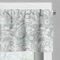 thumbnail image 5 of Ambesonne Paisley Valance & Curtain, Digital Persian Leaf, 55"x45", Grey and White, 5 of 6