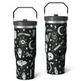 thumbnail image 2 of 1pc Halloween Goth 30oz Tumbler with Straw & Handle - Insulated Stainless Steel Cup | Holiday Gift for Man Women (Christmas, Valentine's, Birthday), 2 of 7