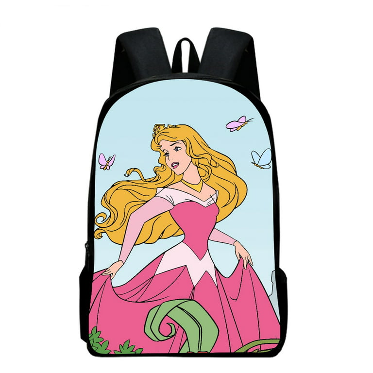 Sleeping Beauty Students Backpack Pretty Practical Cartoons Paint Travel  Bag with Crossbody Bag and Pen Bag 3CS for Boys and Girls for Dating and