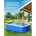 thumbnail image 6 of Inflatable Pool, 92''×56''×20'' Inflatable Swimming Pool for Summer Water Party Above Ground Blow Up Kiddie Pool Ball/Sand Pit,Backyard Outdoor Indoor Age 3+, 6 of 6