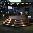 thumbnail image 5 of SZTXJ 16 Pack Solar Powered Outdoor Patio Lights, Waterproof LED Solar Step Lights for Fence, Patio, Deck, Yard, Post and Driveway, Warm White, 5 of 5