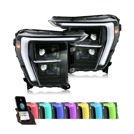 Headlamps  / Headlights for Ford F150 2021  2022  2023（For OEM LED gas version）