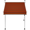 thumbnail image 5 of vidaXL Manual Retractable Awning 39.4" Orange and Brown, 5 of 8