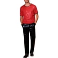 thumbnail image 2 of INSPIRE CHIC Men's Metallic Short Sleeved Club Rave Party Sequins Sparkly T-Shirt XL Red, 2 of 5