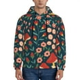 thumbnail image 2 of Bingfone Berries And Flowers Men'S Drawstring Hoodie Long Sleeve Pocket Sweatshirts-Xx-Large, 2 of 9