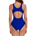 thumbnail image 5 of VBVC New 2024 Womens One Piece Swimsuits Color Block Bikini Athletic Training Swimwear Bathing Suits, 5 of 6