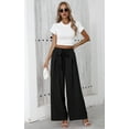 thumbnail image 6 of PRETTYGARDEN Women's Wide Leg Pants with Pockets High Waist Tie Front Loose Casual Trousers Business Work Outfits Trendy, 6 of 6