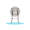 thumbnail image 3 of 32-Inch Round HighTop White Plastic Bar Height Cocktail Table, 3 of 4