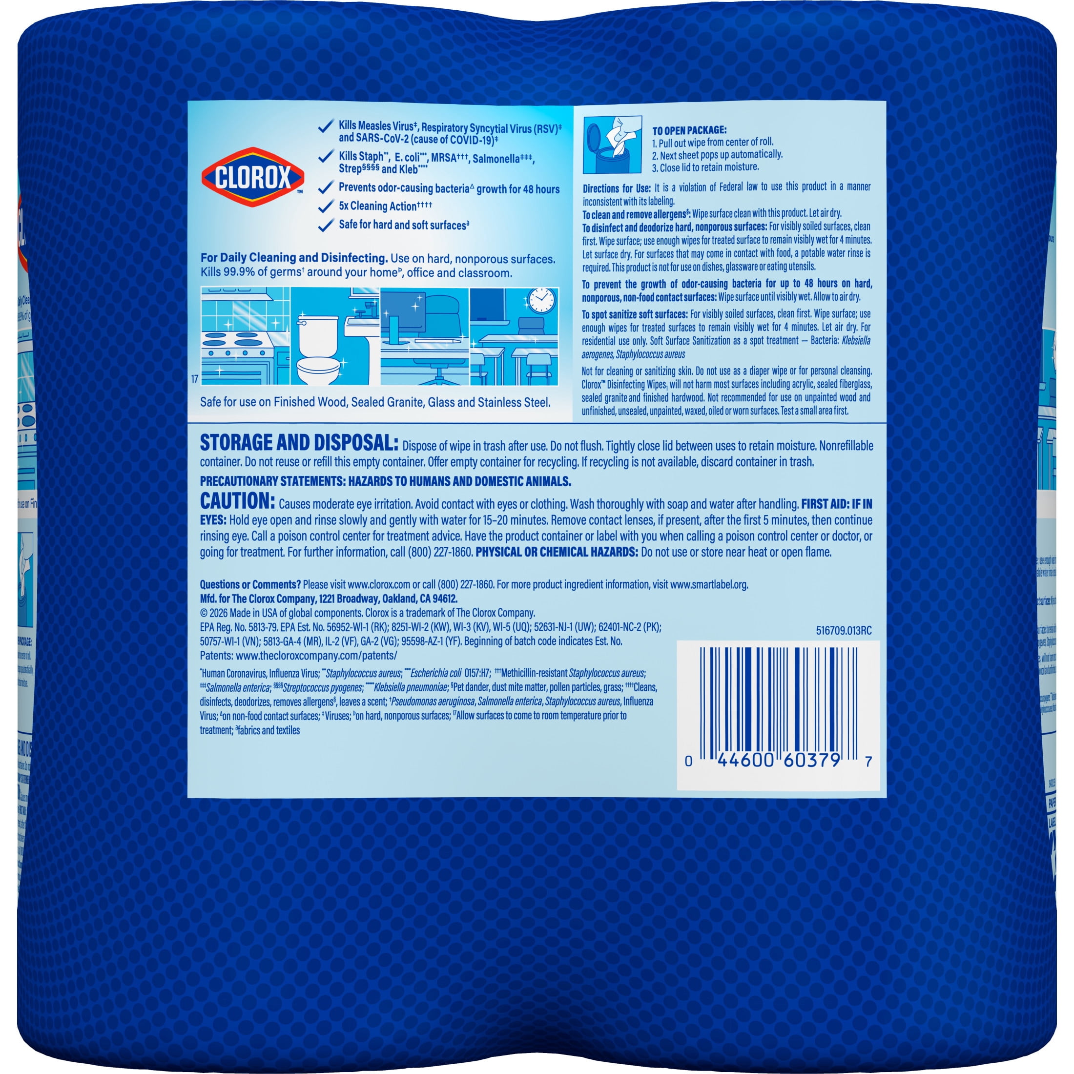 (6 pack) Clorox Disinfecting Cleaning Wipes Back to School Variety Pack, 75 Count Each, Pack of 2