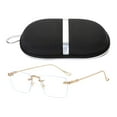 thumbnail image 1 of Esquirla Game Eyeglasses Flat Lens Clear Practical Anti Blue Light Computer Glasses Women Golden, 1 of 8