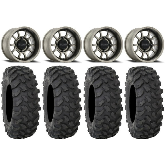 Method 409 15" Grey (5 2) Wheels 30" XTR370 Tires Can-Am Commander Maverick Renegade Outlander Defender