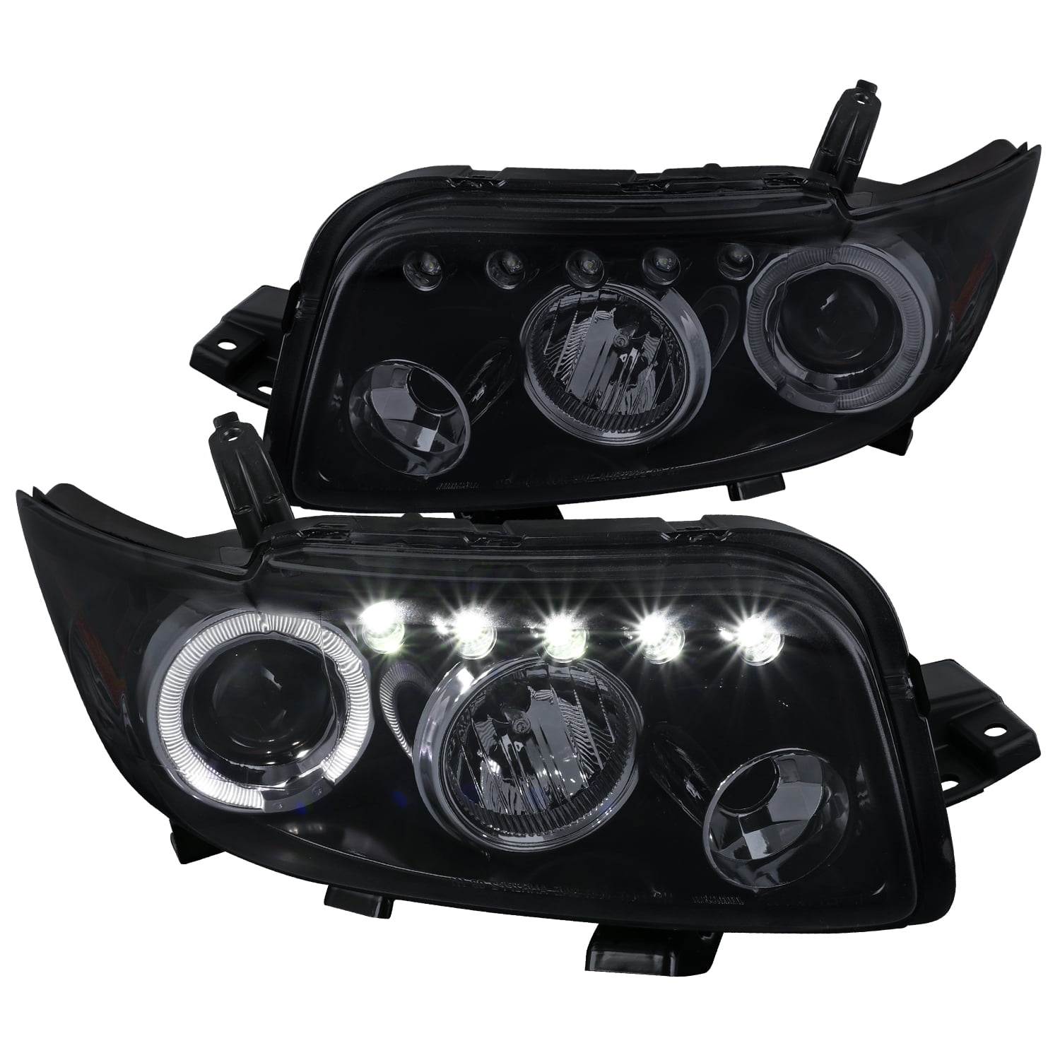 For 2008-2010 Scion XB Lower Grill Grille /& LED Ring Projector Fog Lamps Lights