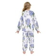 thumbnail image 3 of Fluffy Pajamas Set Fuzzy Winter Warm Pj Sets Pullover Tops and Long Pants Blue Hydrangea X-Large, 3 of 8