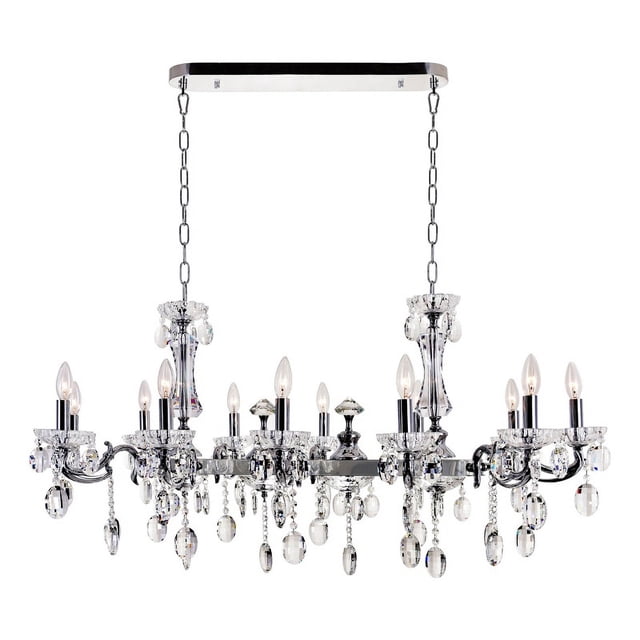CWI Lighting Impeccable Lustre 12 Lumières avec Finition Chromée