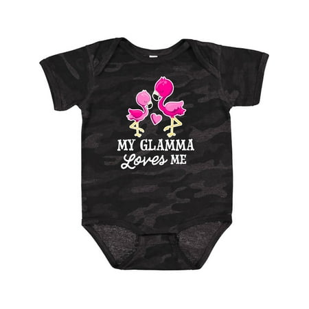 

Inktastic My Glamma Loves me with Two Flamingos Gift Baby Boy or Baby Girl Bodysuit