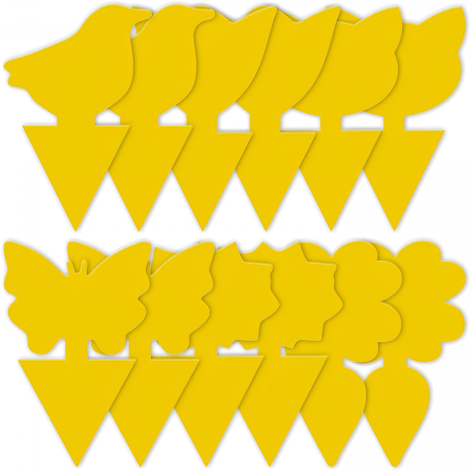 ACDANC Dual-Sided Yellow Sticky Traps for Insect Monitoring - 24 Pack Plant Sticky Cards for Fungus Gnats, Whiteflies & Aphids, Non-Toxic Traps for Indoor & Outdoor Plants