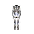thumbnail image 4 of TheFound Justaucorps Squelette d'Halloween pour Femmes à Manches Longues, Pantalon, Col Roulé, 4 of 6
