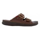 thumbnail image 1 of Huaraches De Piel Dos Hebillas Acojinado Cafe Andrea Pesca, 1 of 4