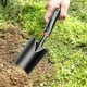 thumbnail image 4 of Pala de jardín de acero templado | Pala de metal endurecido HRC60 de alta resistencia | Acabado negro antióxido | Mango reforzado con fibra de 12,8 pulgadas | Herramienta duradera para plantar, 4 of 6