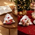 thumbnail image 4 of Christmas Tree Ceramic Tray Chip & Dip , Santa Pattern Christmas Kitchen Decor for Holiday Treats, Candy, Festive Tableware for Christmas Parties(A), 4 of 7