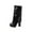 Black Platform Boots, variant on KIJBLAE Women's Boots Fold Over Ankle Boots High Heel Chunky Heel Zipper Back Booties Faux Leather Party Dress Boots Black 37
