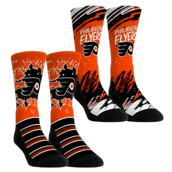 Unisex-Rock Em Socks Philadelphia Flyers Ice Breaker Two-Pack Crew Socks Set