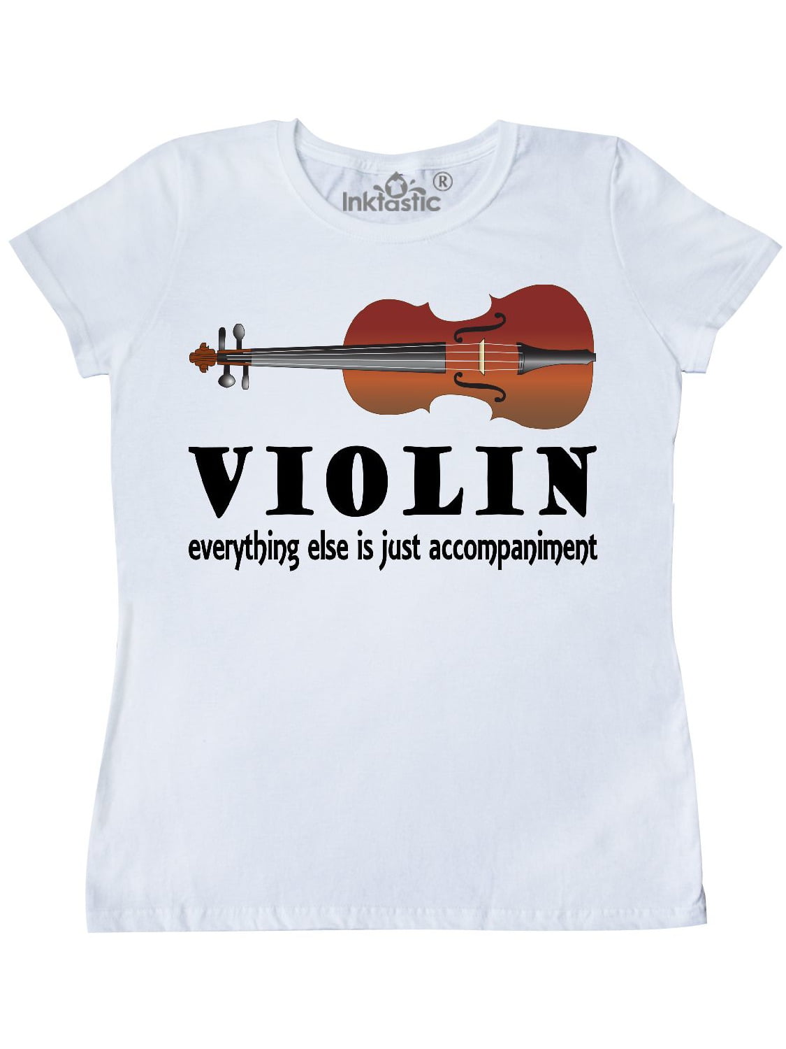 Inktastic Violin Humor Music Women's T-Shirt 