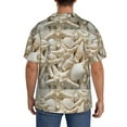 thumbnail image 5 of Balery Starfish and Sea Shells Men's Casual Button Down Shirt Short Sleeve Textured Summer Cuban Beach Shirts-3X-Large, 5 of 7