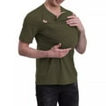 thumbnail image 6 of Kangaroo Shirt for Dad Men's T-Shirt Long Sleeve V Neck Tee Shirts Casual Pet Carrier Tops with Kangaroo Pouch, 6 of 7