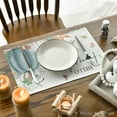 thumbnail image 2 of Smile Hello Pumpkin Floral Maple Leaves Fall Placemats 12 x 18 Set of 4 Blue, 2 of 6