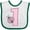White and Green, variant on Inktastic Pink Ladybug 1st Birthday Girls Baby Bib