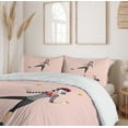 thumbnail image 6 of Ambesonne Cartoon Duvet Cover Sets, Pantomime Girl and Puppy, 2-Queen, Rose Dark Grey, 6 of 7