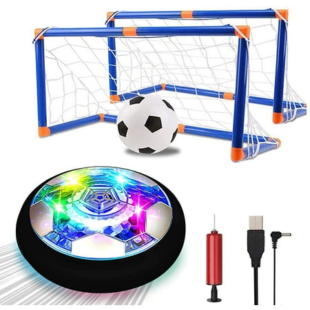 Hover Soccer Ball Toys, Rechargeable LED Hover Ball Inflatable Soccer 2 in  1 with 2 Goals, Indoor & Outdoor Hovering Football Game, Air Power Soccer  Ball Sports Gifts Set for 3 -12 Year Old