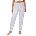 thumbnail image 5 of iHPH7 Womens Linen Pants Palazzo Pants Linen Clothing Vacation Outfits Lounge Pants Women Womens Lightweight Pants Casual Linen Pull On Beach Outfits for Women (S-5XL), 5 of 8