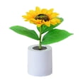thumbnail image 2 of Lámpara de mesa LED de girasol con batería recargable, brillo ajustable, luz decorativa inalámbrica para dormitorio, sala de estar, regalo, ocasión romántica, 2 of 5