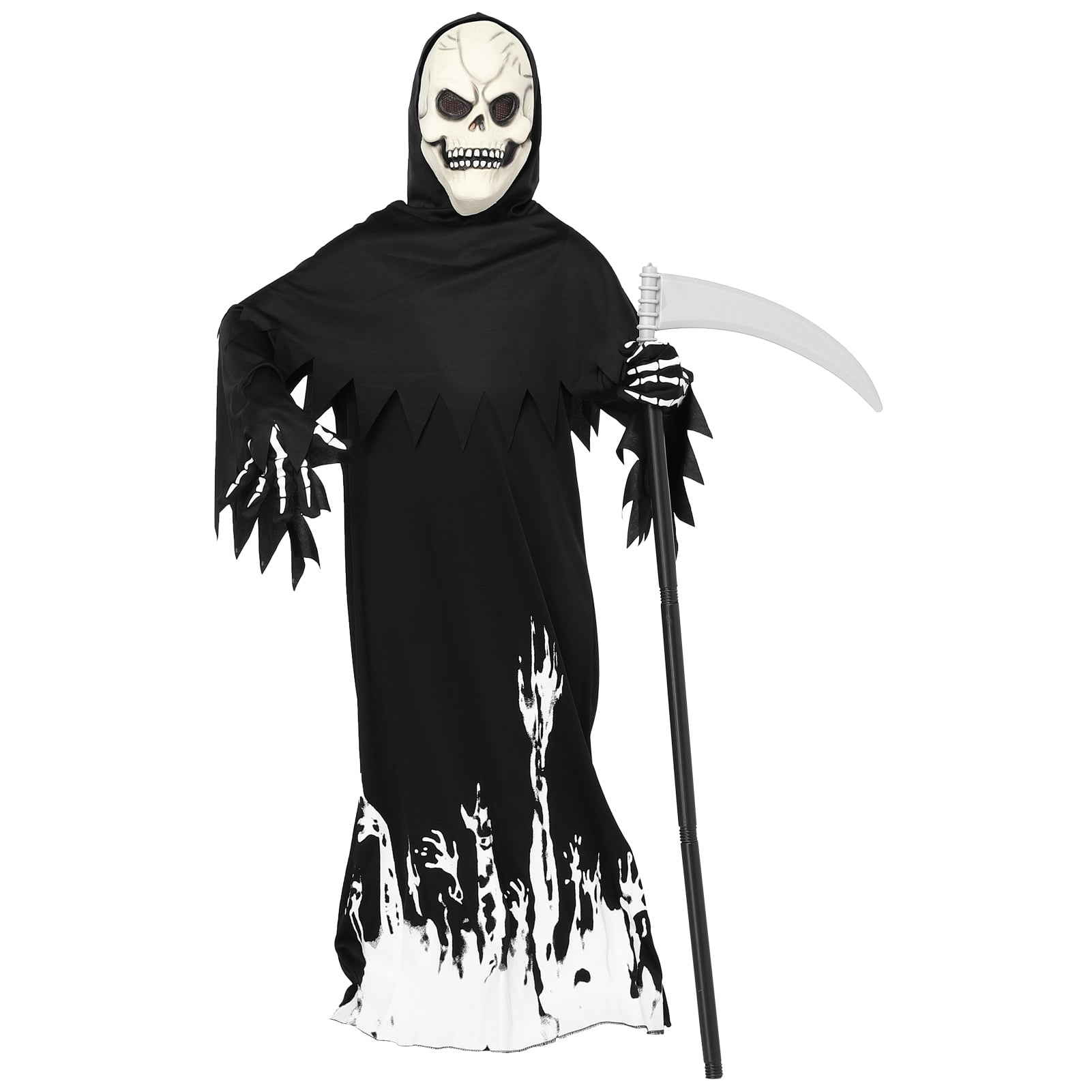 Grim Reaper Costume for Boys Kids , Glow in the Dark Halloween Phantom